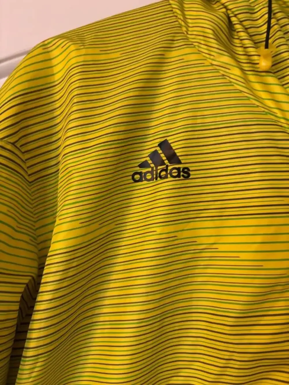 Adidas F50 Adizero AOP Woven Windbreaker Jacket Neon Yellow/Black Men's Size XL